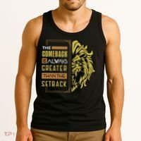 The Comeback Is Always Greater Than The Setback Lion Zoo Tank Top thumb 3