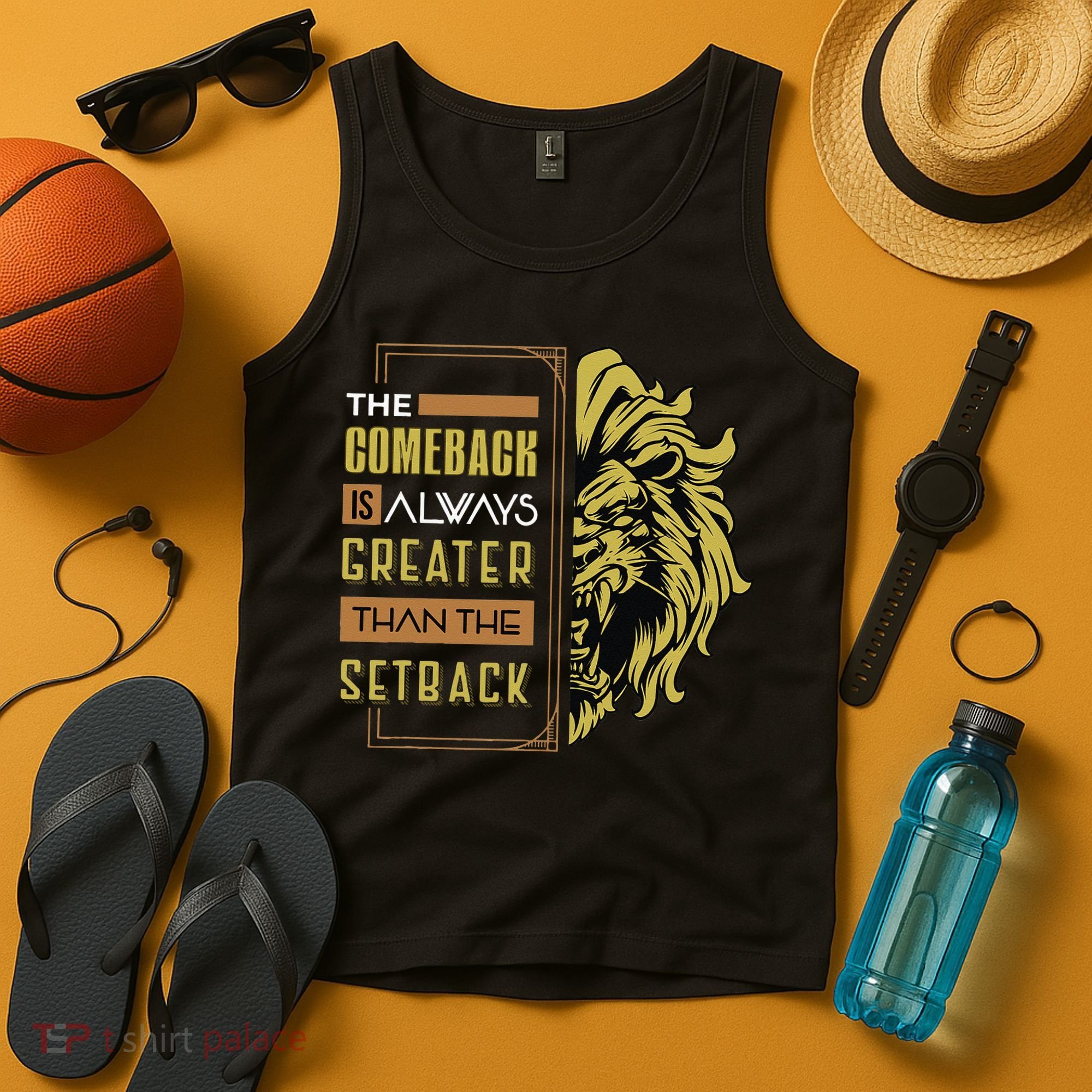 The Comeback Is Always Greater Than The Setback Lion Zoo Tank Top