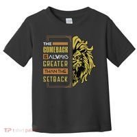 The Comeback Is Always Greater Than The Setback Lion Zoo Toddler T-Shirt thumb 0