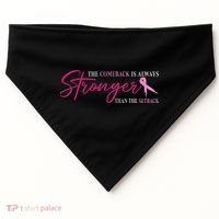 The Comeback Is Always Stronger Than Setback Breast Cancer USA-Made Doggie Bandana thumb 0