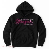 The Comeback Is Always Stronger Than Setback Breast Cancer Hoodie thumb 0