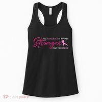 The Comeback Is Always Stronger Than Setback Breast Cancer Women's Tank Top thumb 0