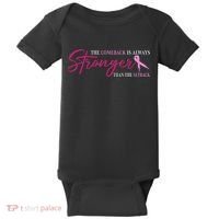 The Comeback Is Always Stronger Than Setback Breast Cancer Baby Bodysuit thumb 0