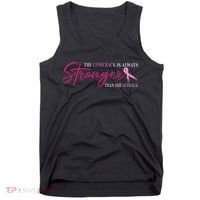 The Comeback Is Always Stronger Than Setback Breast Cancer Tank Top thumb 0