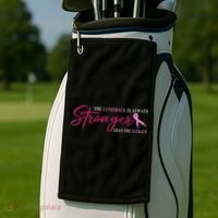 The Comeback Is Always Stronger Than Setback Breast Cancer Golf Towel thumb 2
