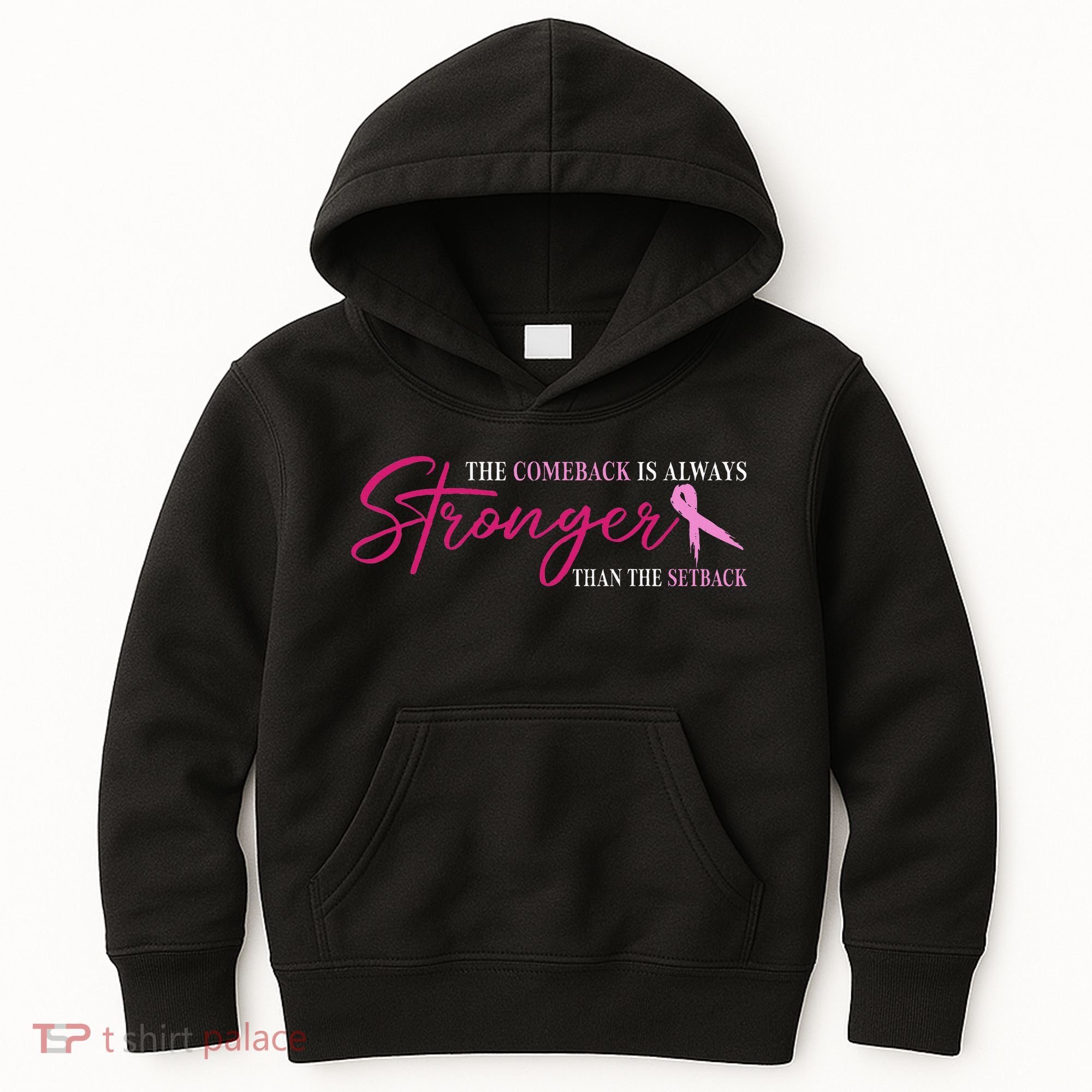 The Comeback Is Always Stronger Than Setback Breast Cancer Kids Hoodie