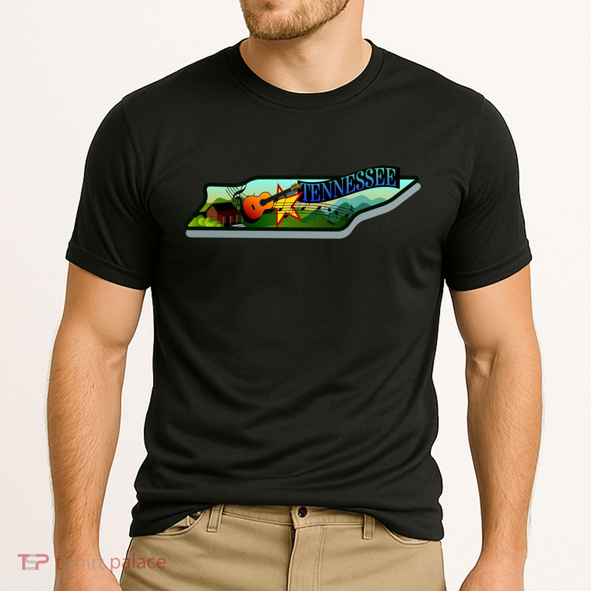 Tennessee Cartoon Illustration Cooling Performance Crew T-Shirt