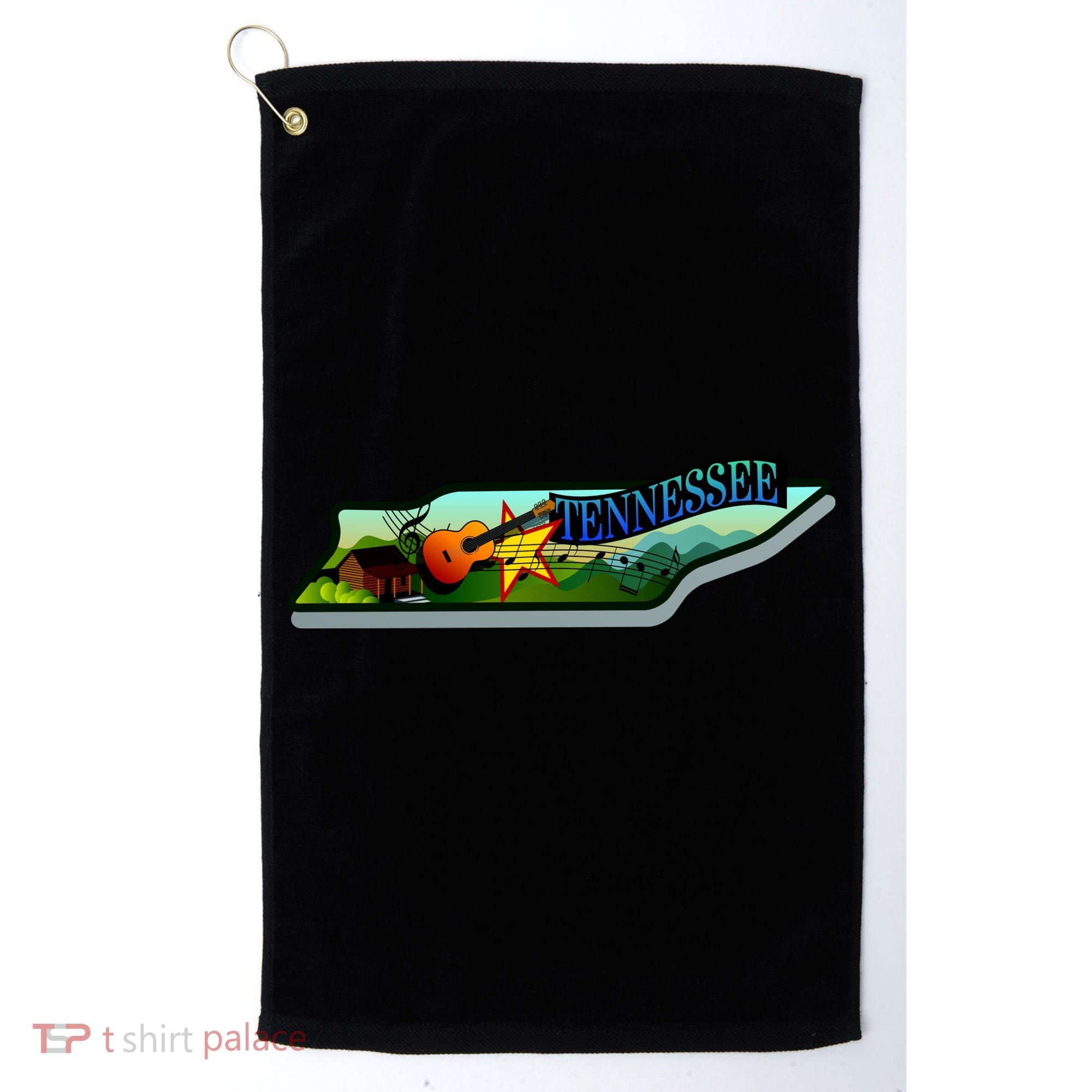 Tennessee Cartoon Illustration Golf Towel