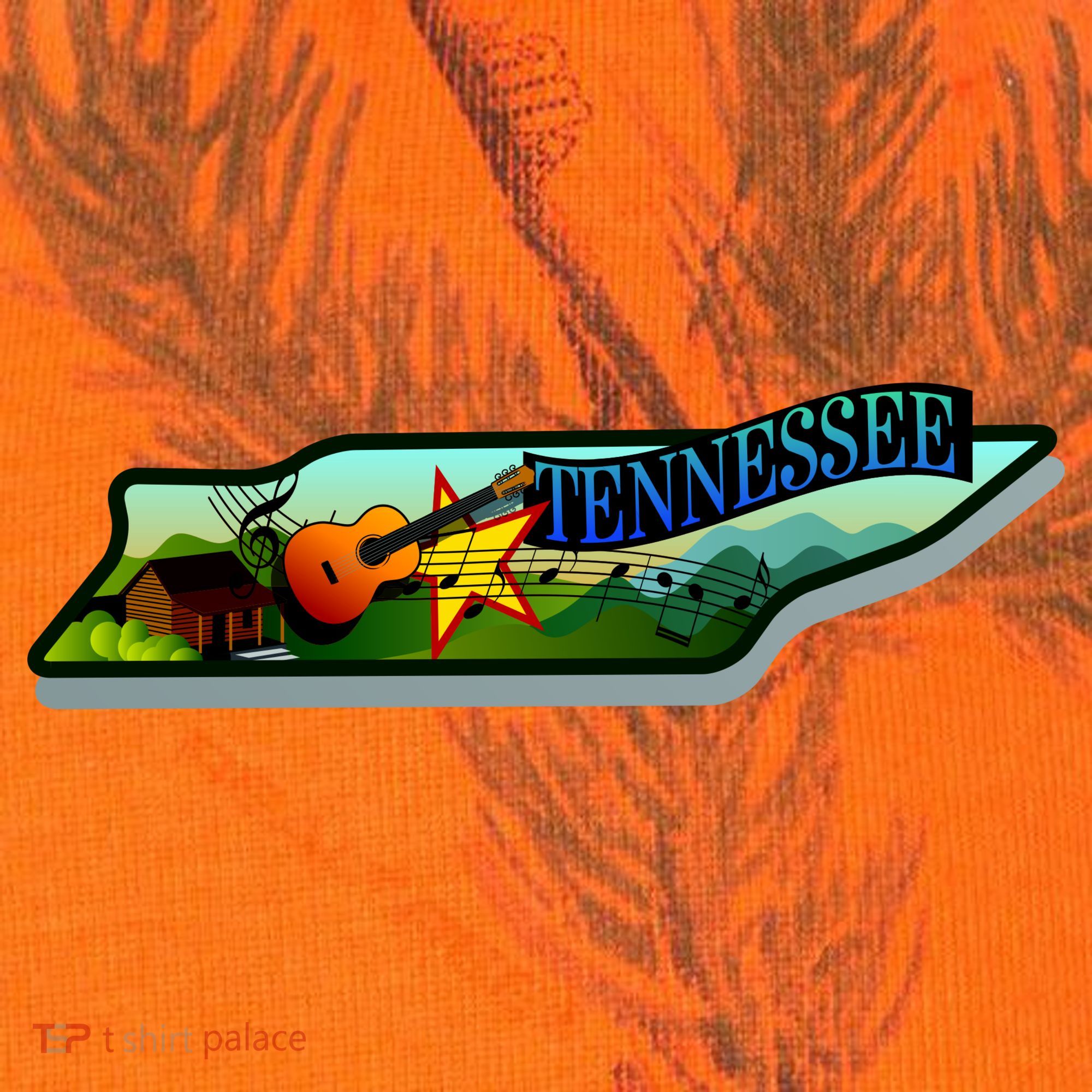 Tennessee Cartoon Illustration Kati Licensed 12" Camo Cuffed Beanie