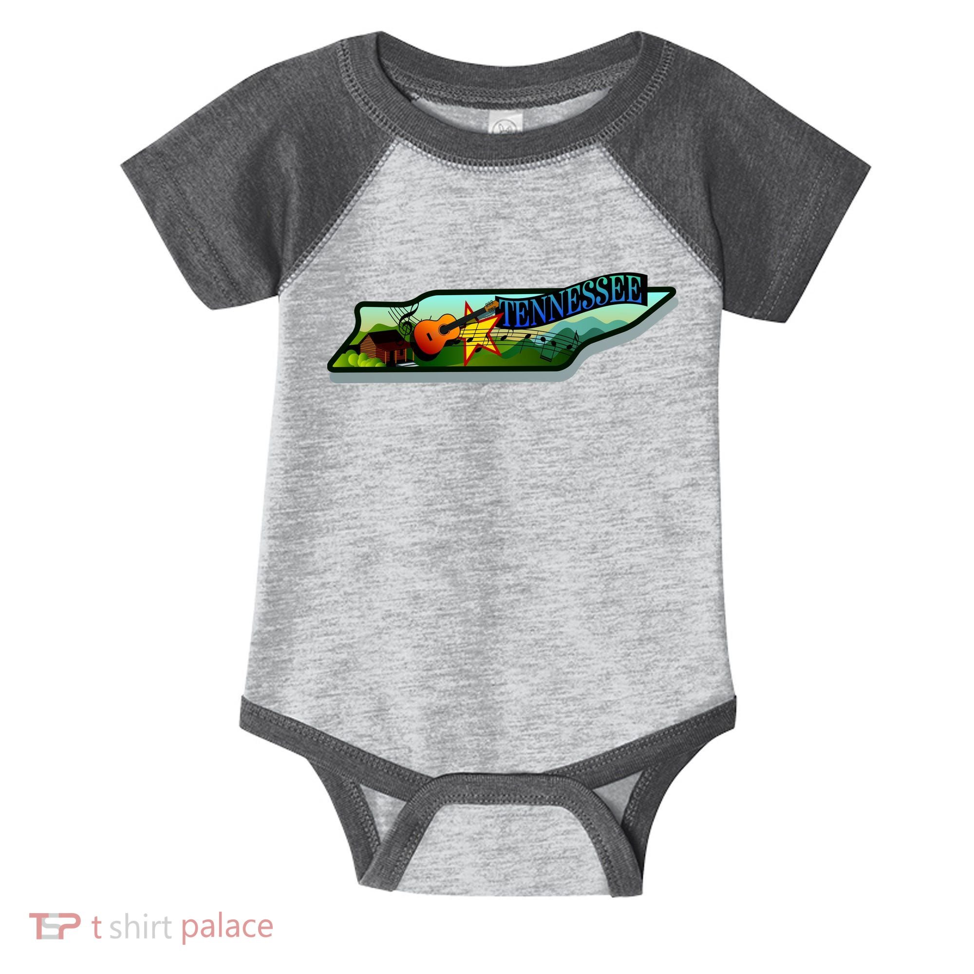Tennessee Cartoon Illustration Infant Baby Jersey Bodysuit