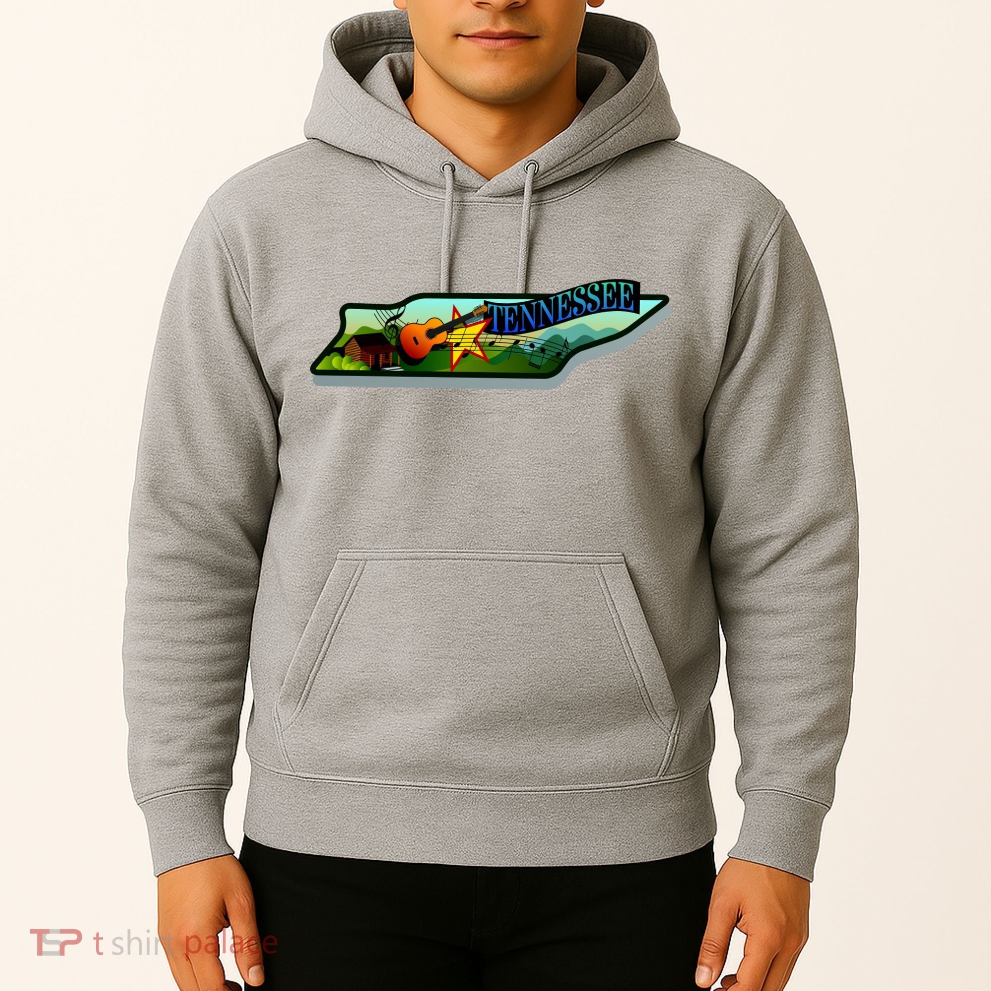 Tennessee Cartoon Illustration Hoodie