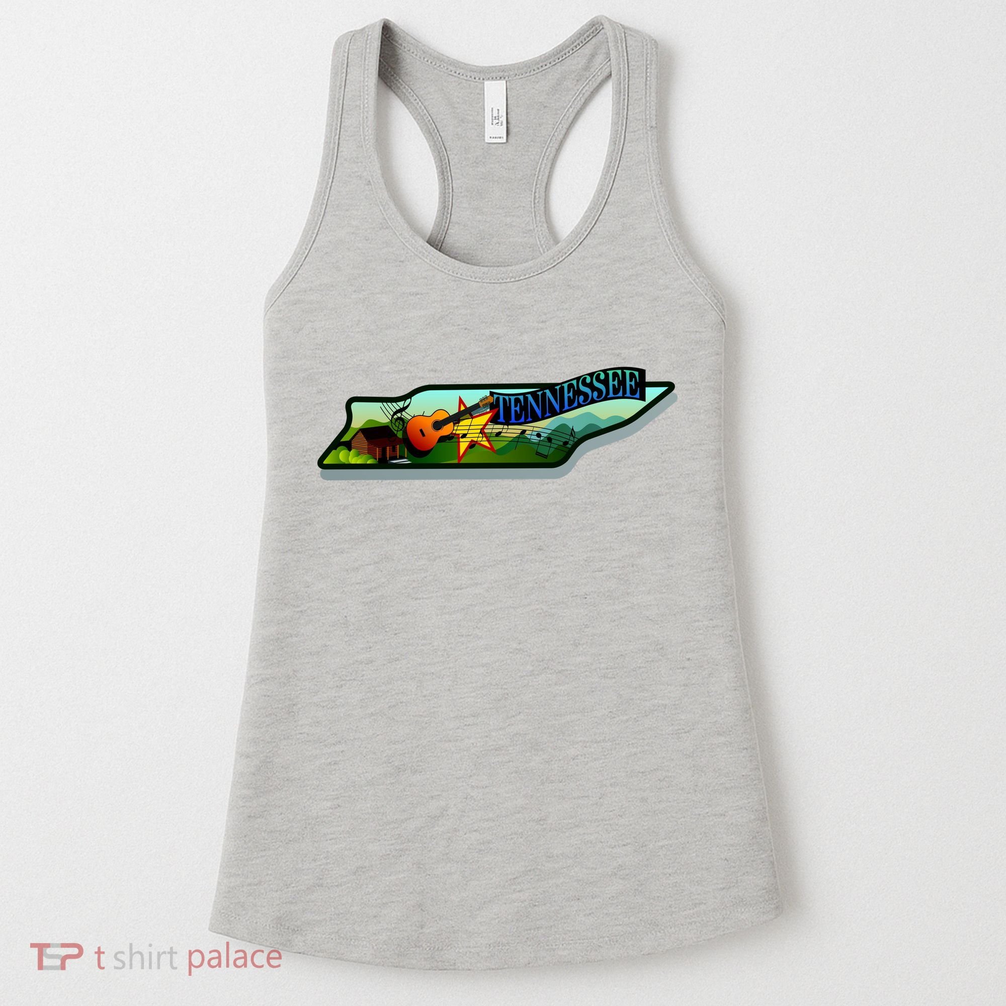 Tennessee Cartoon Illustration Women's Tank Top