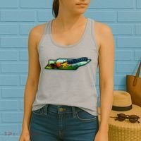 Tennessee Cartoon Illustration Women's Tank Top thumb 2