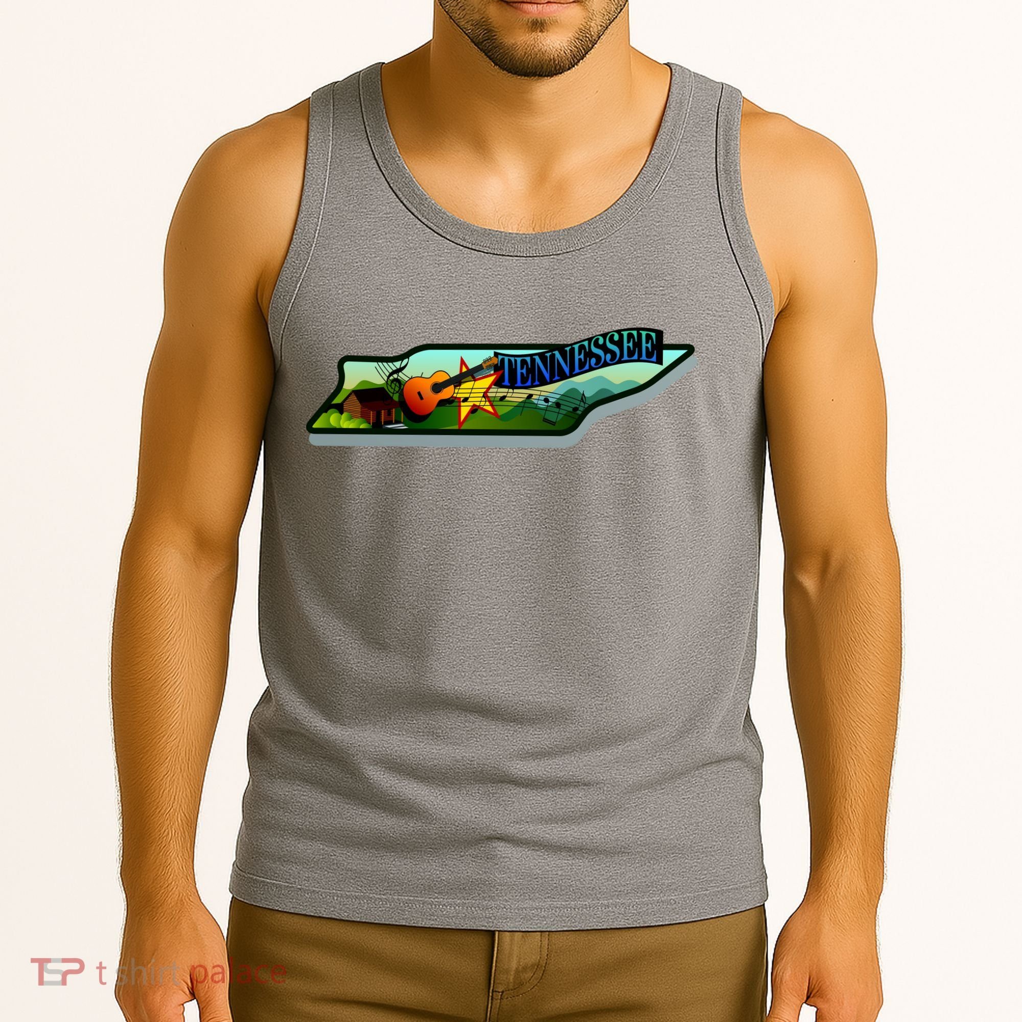 Tennessee Cartoon Illustration Tank Top