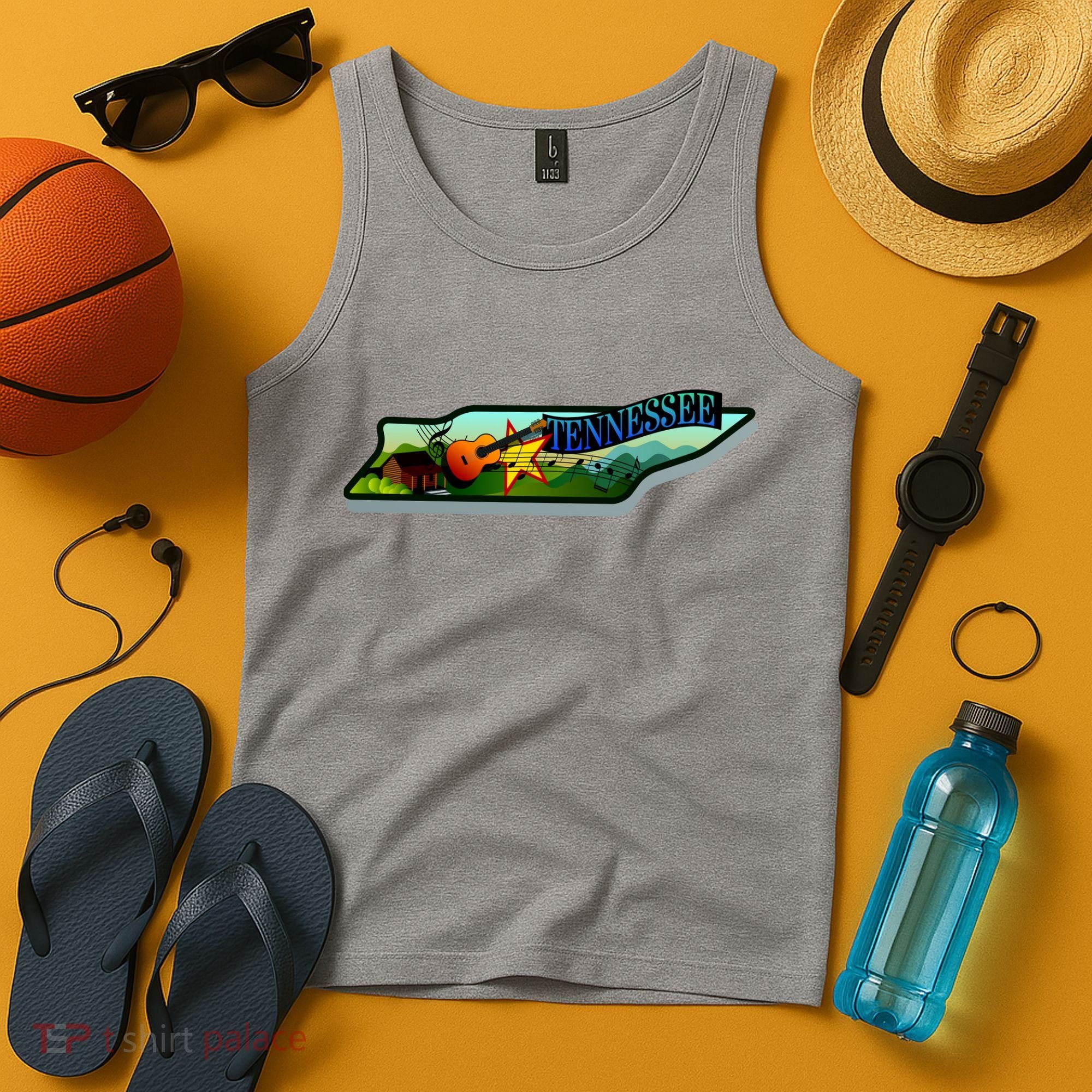 Tennessee Cartoon Illustration Tank Top