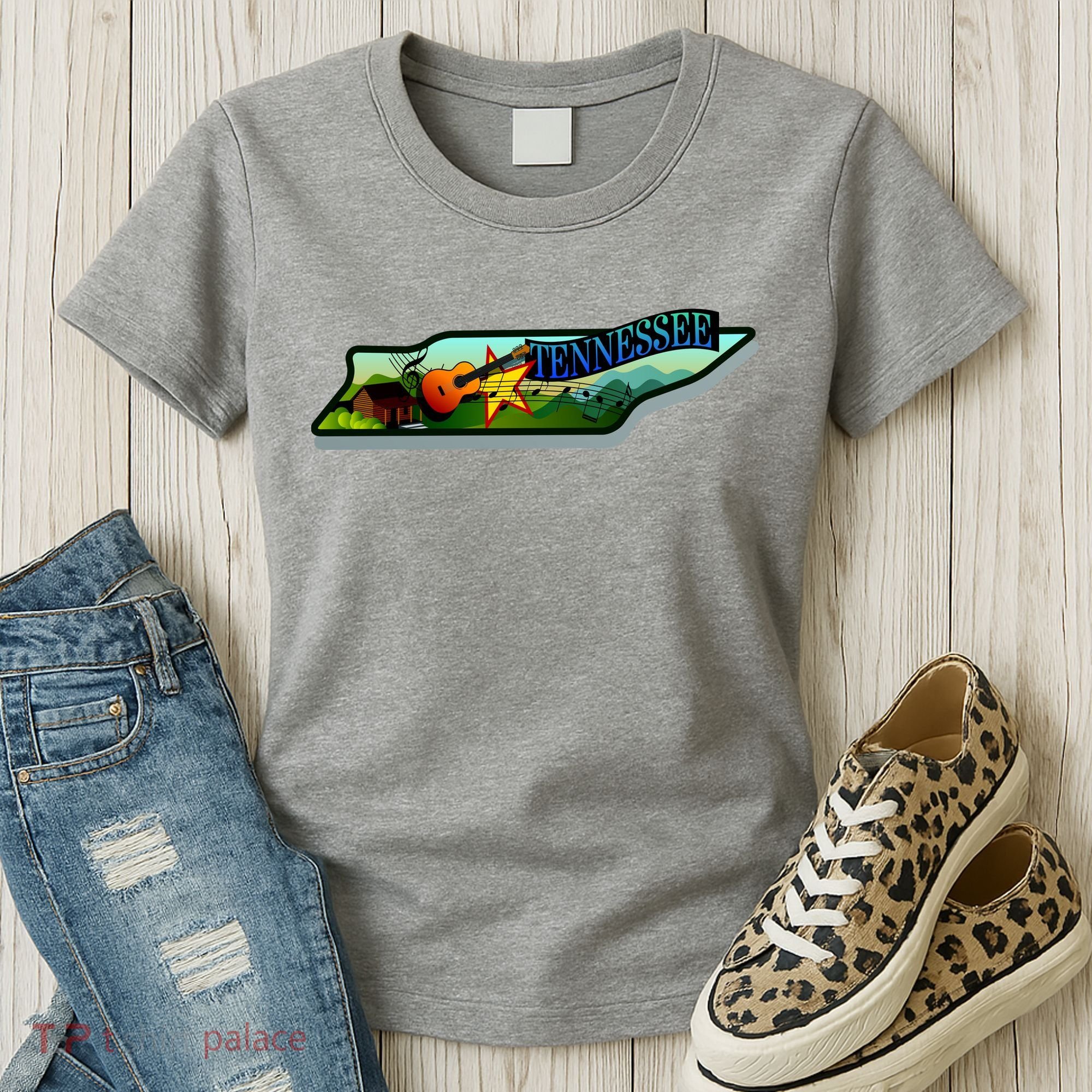 Tennessee Cartoon Illustration Women's T-Shirt