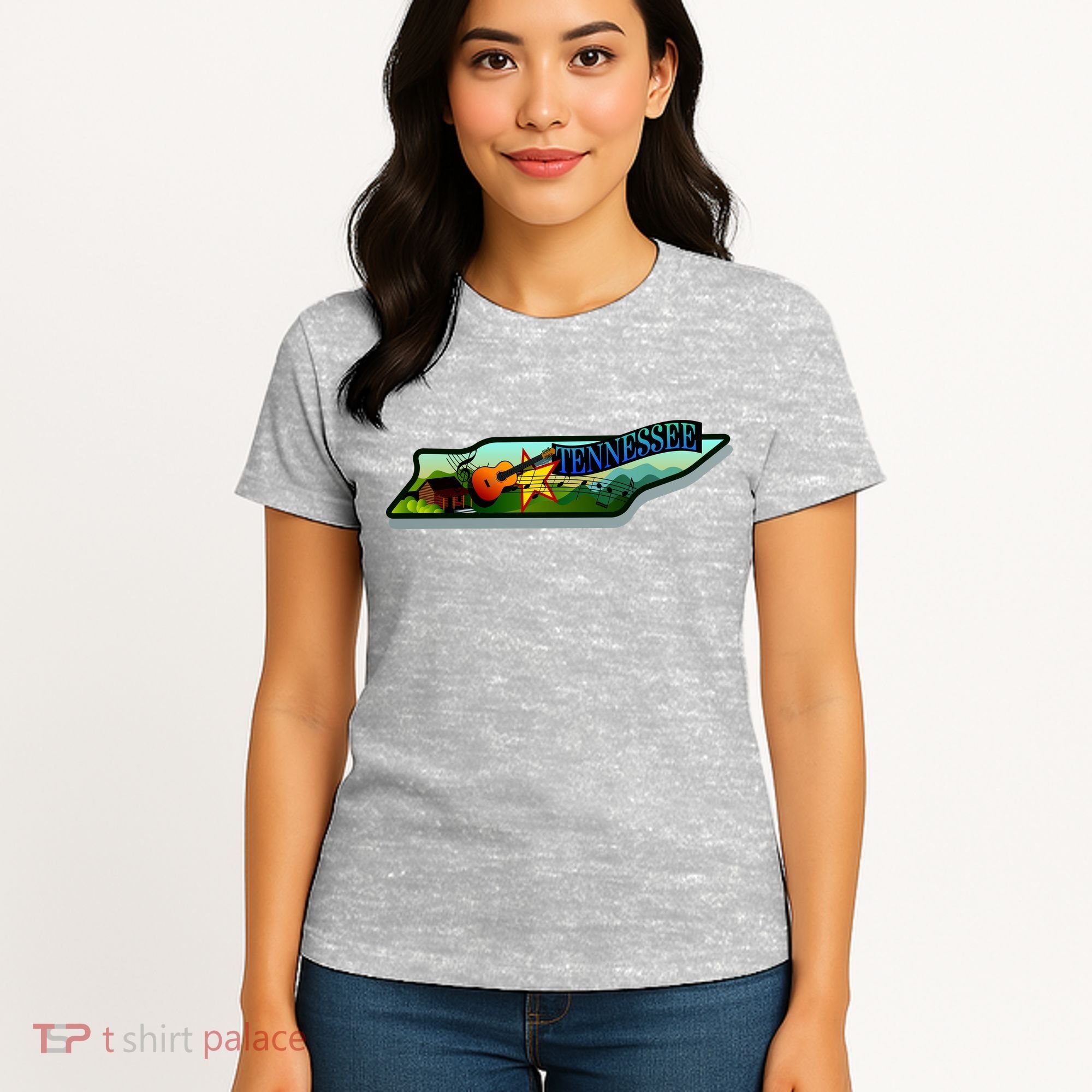 Tennessee Cartoon Illustration Women's T-Shirt