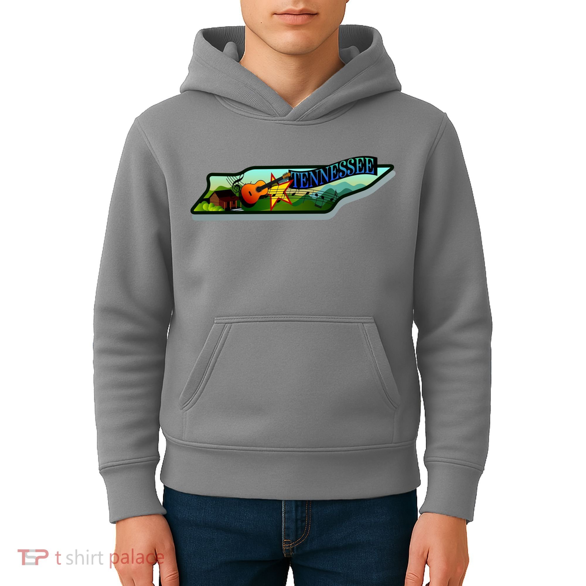 Tennessee Cartoon Illustration Kids Hoodie