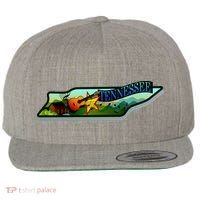 Tennessee Cartoon Illustration Wool Snapback Cap thumb 0