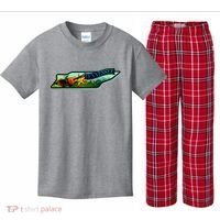 Tennessee Cartoon Illustration Kids Plaid Pajama Set thumb 0