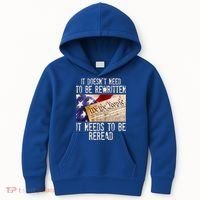 The Constitution It Doesnt Need To Be Rewritten It Needs To Be Reread Kids Hoodie thumb 0