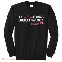 The Comeback Is Always Stronger Than Setback Breast Cancer Sweatshirt thumb 0