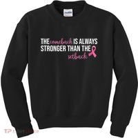 The Comeback Is Always Stronger Than Setback Breast Cancer Kids Sweatshirt thumb 0