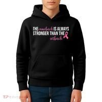 The Comeback Is Always Stronger Than Setback Breast Cancer Kids Hoodie thumb 4