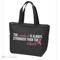 The Comeback Is Always Stronger Than Setback Breast Cancer Tote Bag thumb 3