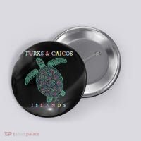Turks & Caicos Islands Sea Turtle Button thumb 0