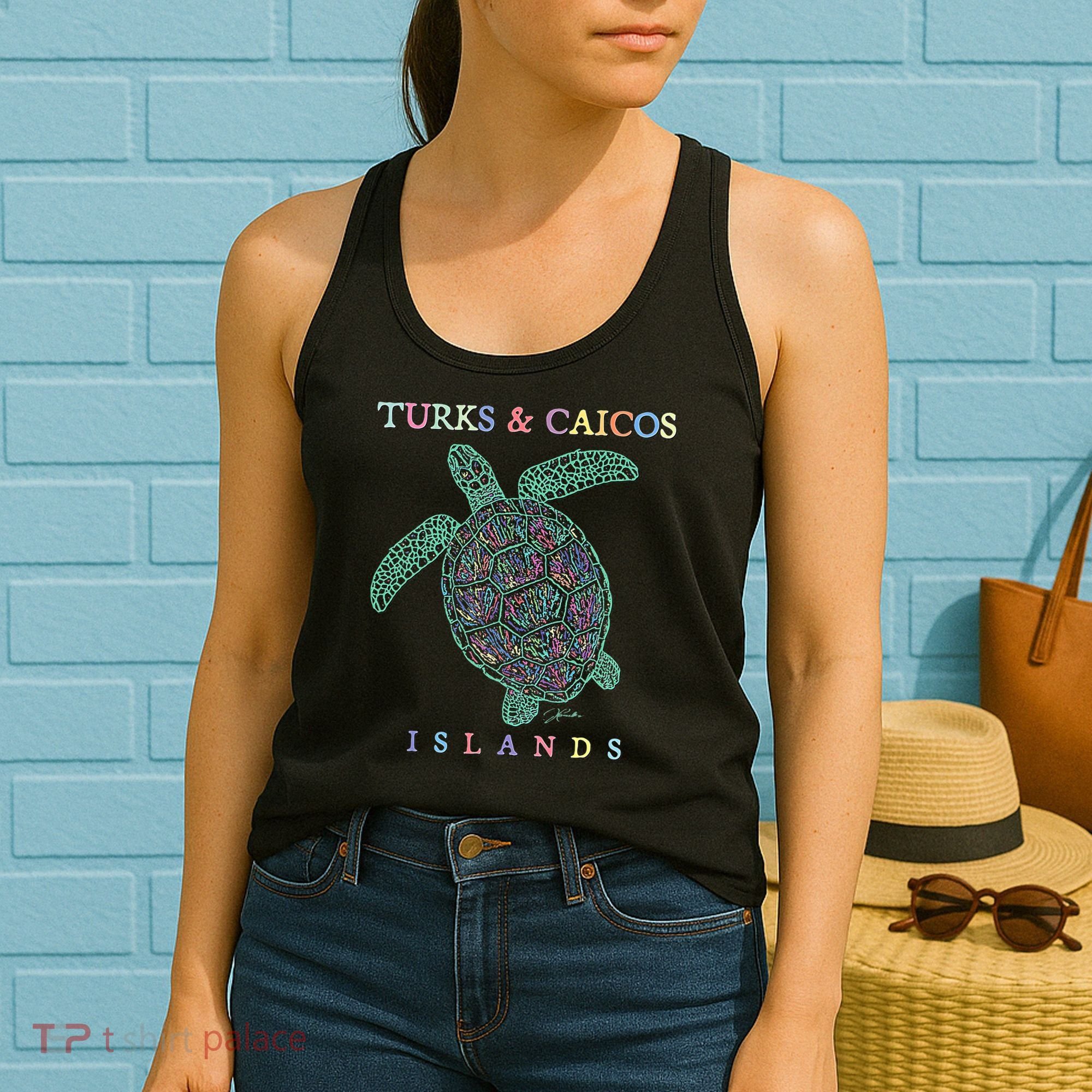 Turks & Caicos Islands Sea Turtle Women's Tank Top