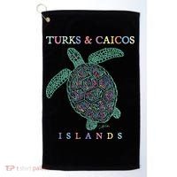 Turks & Caicos Islands Sea Turtle Golf Towel thumb 0