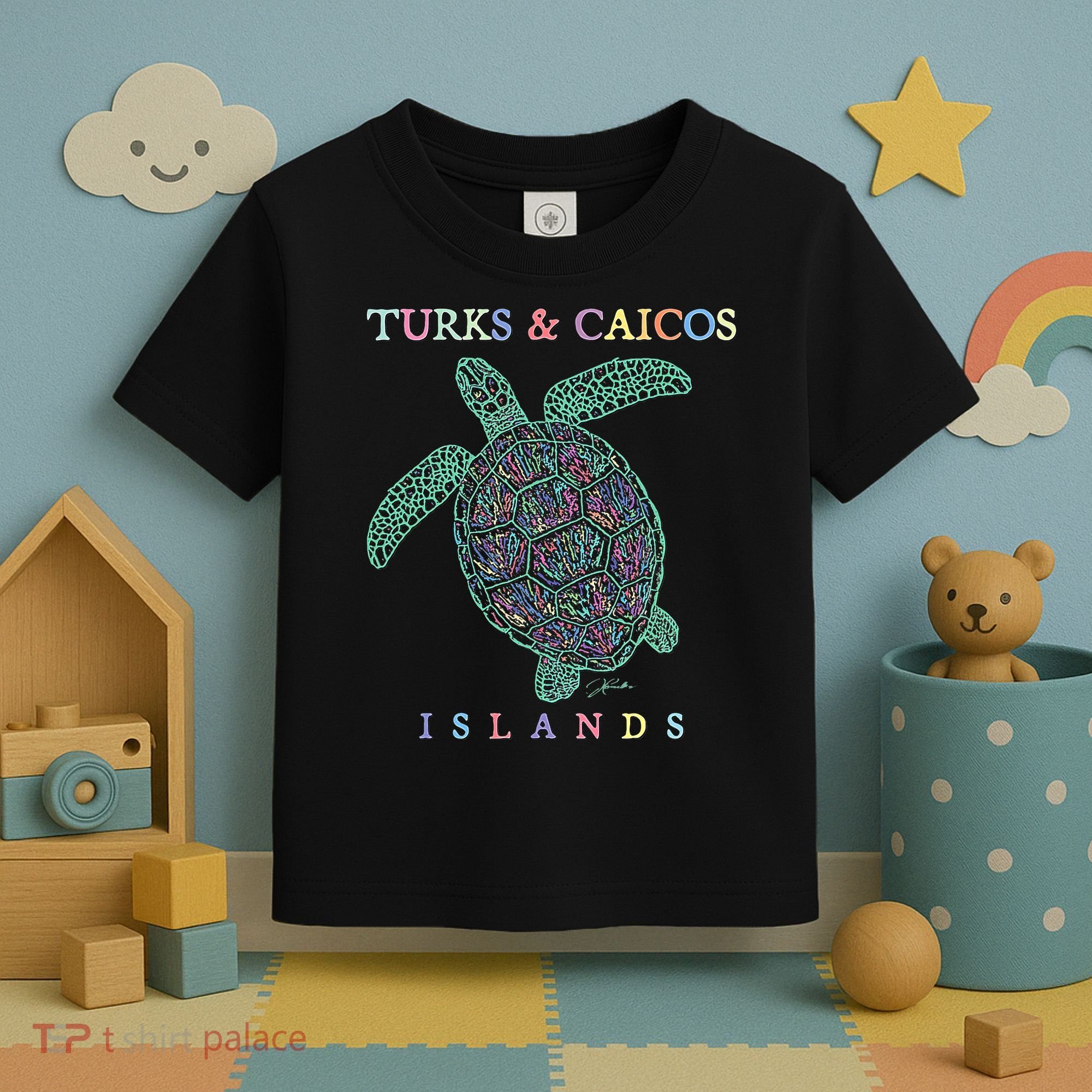 Turks & Caicos Islands Sea Turtle Toddler T-Shirt