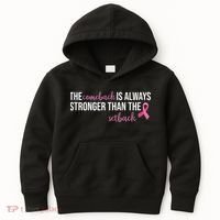 The Comeback Is Always Stronger Than Setback Breast Cancer Kids Hoodie thumb 0