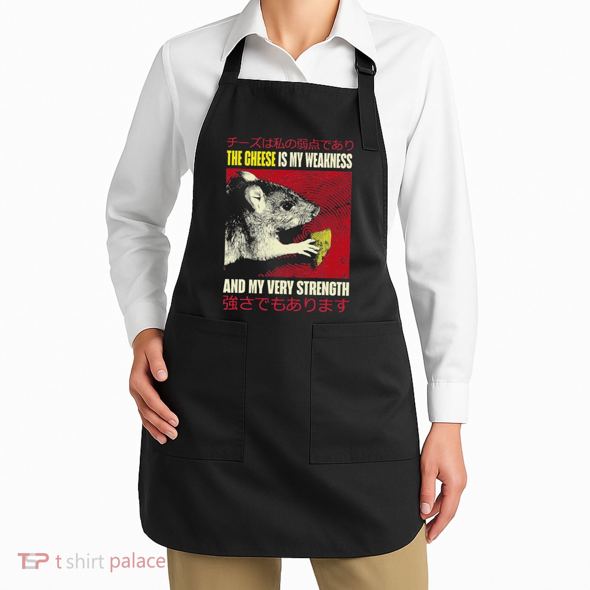 The Cheese Is My Weakness And My Very Strength Rat Japanese Apron