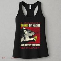 The Cheese Is My Weakness And My Very Strength Rat Japanese Women's Tank Top thumb 3