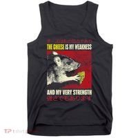 The Cheese Is My Weakness And My Very Strength Rat Japanese Tank Top thumb 0
