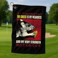 The Cheese Is My Weakness And My Very Strength Rat Japanese Golf Towel thumb 1
