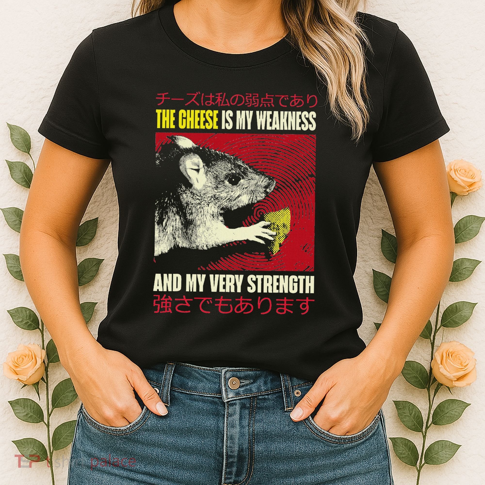 The Cheese Is My Weakness And My Very Strength Rat Japanese Women's T-Shirt