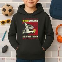 The Cheese Is My Weakness And My Very Strength Rat Japanese Kids Hoodie thumb 2