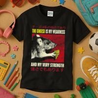 The Cheese Is My Weakness And My Very Strength Rat Japanese Kids T-Shirt thumb 3