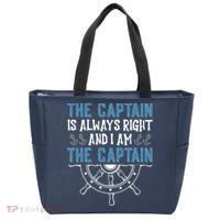 The Captain Is Always Right And I Am The Captain Funny Tote Bag thumb 0