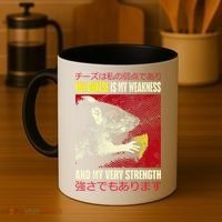 The Cheese Is My Weakness And My Very Strength Rat Japanese Coffee Mug thumb 4