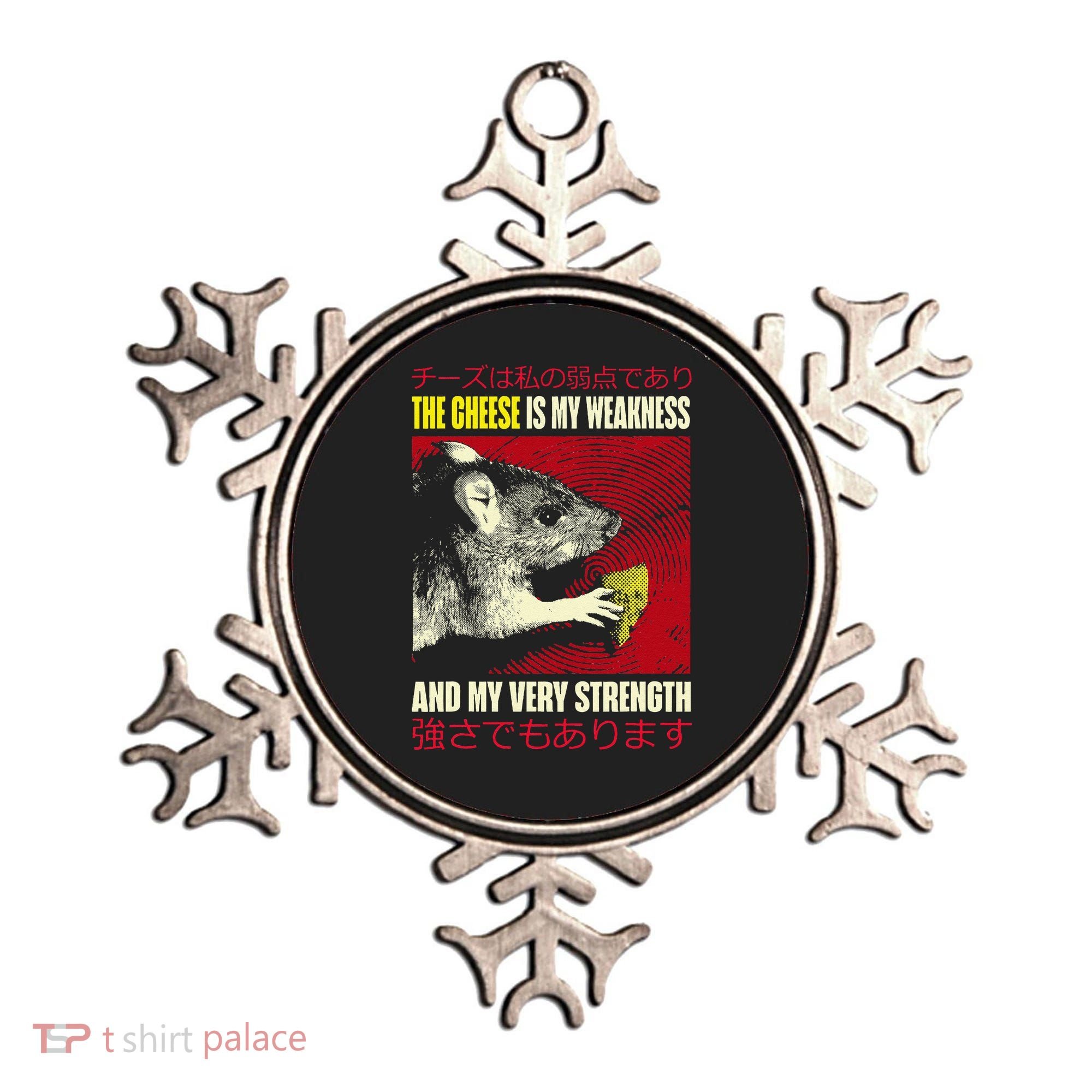 The Cheese Is My Weakness And My Very Strength Rat Japanese Ornament