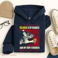The Cheese Is My Weakness And My Very Strength Rat Japanese Hoodie thumb 4