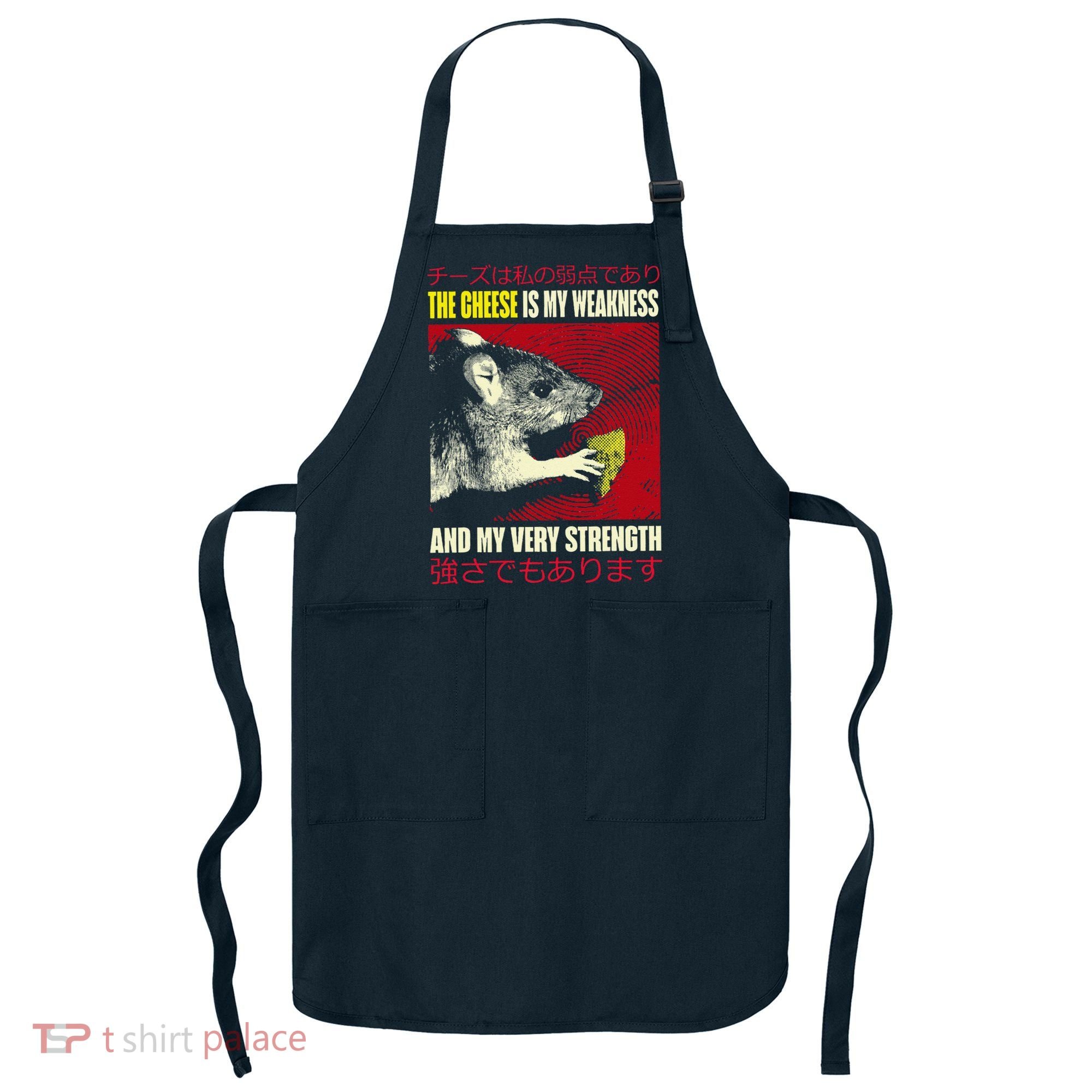 The Cheese Is My Weakness And My Very Strength Rat Japanese Apron