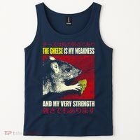 The Cheese Is My Weakness And My Very Strength Rat Japanese Tank Top thumb 2