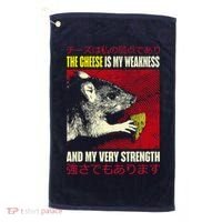 The Cheese Is My Weakness And My Very Strength Rat Japanese Golf Towel thumb 0