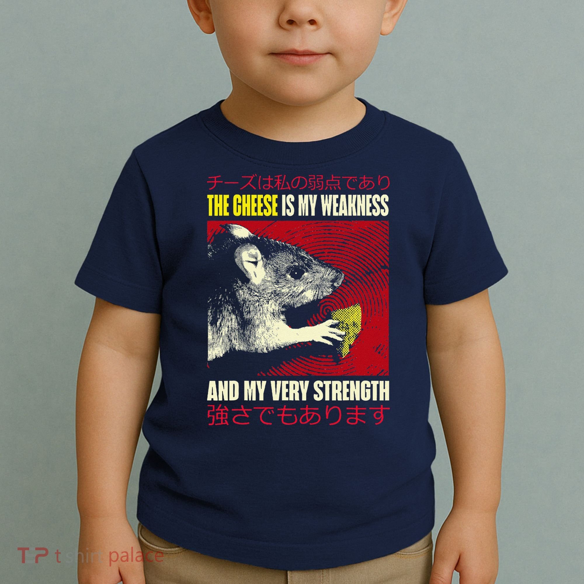 The Cheese Is My Weakness And My Very Strength Rat Japanese Toddler T-Shirt