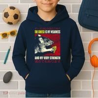 The Cheese Is My Weakness And My Very Strength Rat Japanese Kids Hoodie thumb 2